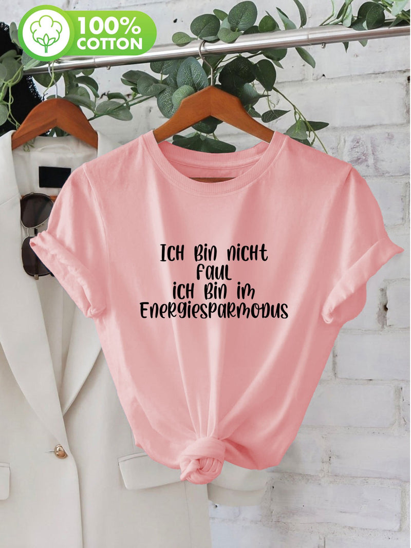 Women’s Short-Sleeve Round-Neck Pure T-Shirt.