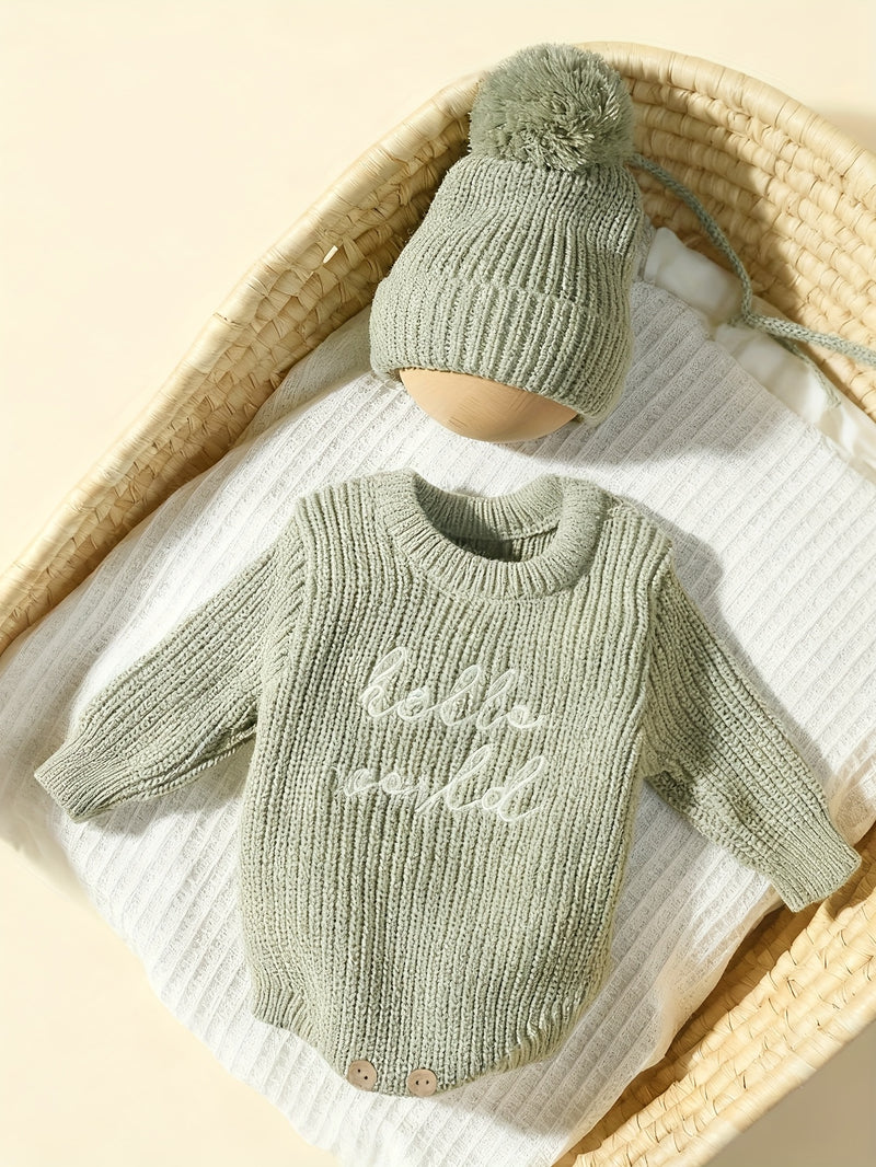 2pcs Photography Outfit, Hooded Sweater.