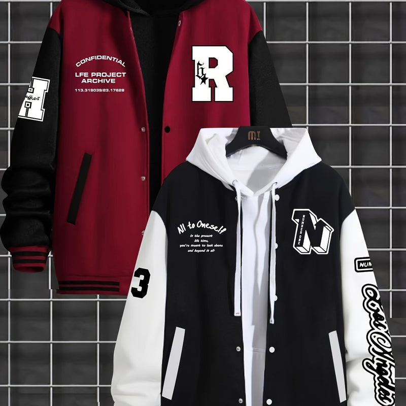 Men'sFashion Two-Piece Jacket Baseball Uniform.