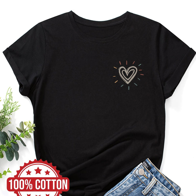 Women's "Love" Graphic Print T-Shirt.
