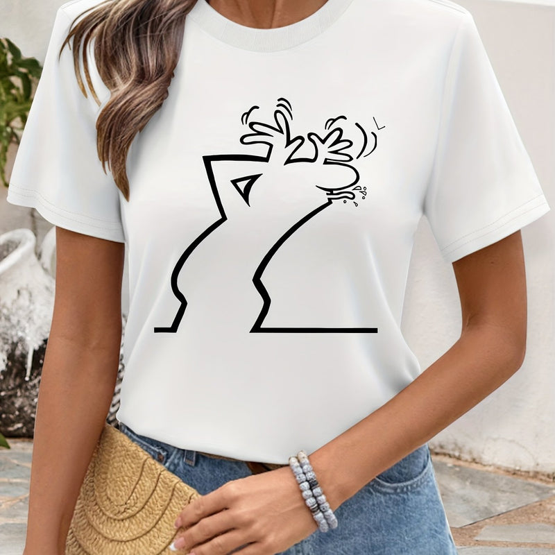 Women’s Geometric Print T-Shirt.