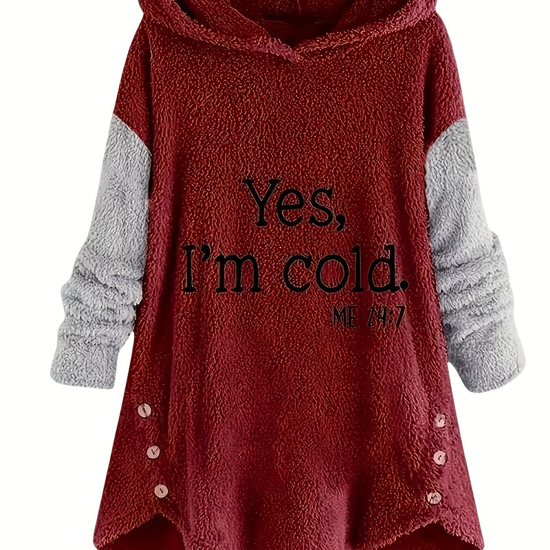 Women's Autumn and Winter Warm Long Sleeve Hoodie.