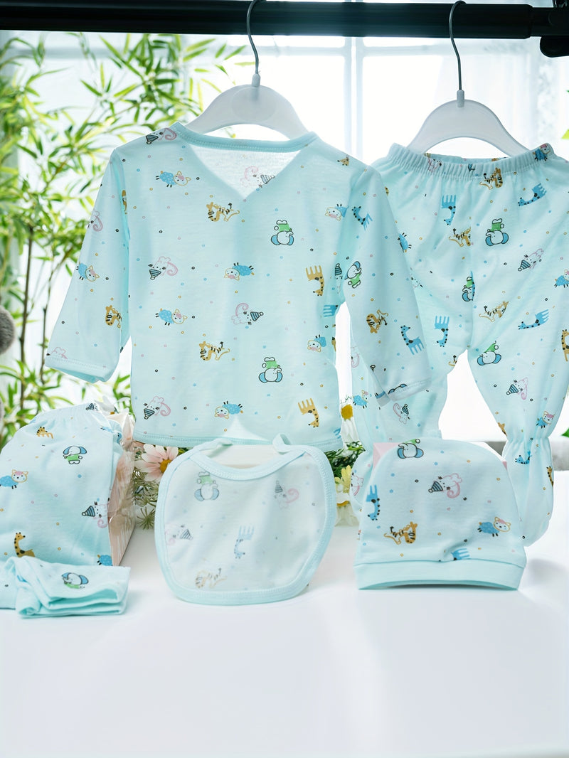 Newborn Baby Five-Piece Outfit Set for Infants.