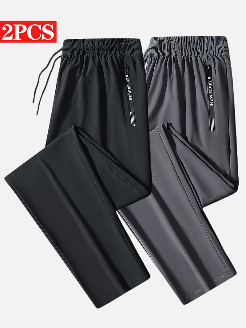 Men’s 2-Piece Set Summer High-Elasticity Jogging Pants.