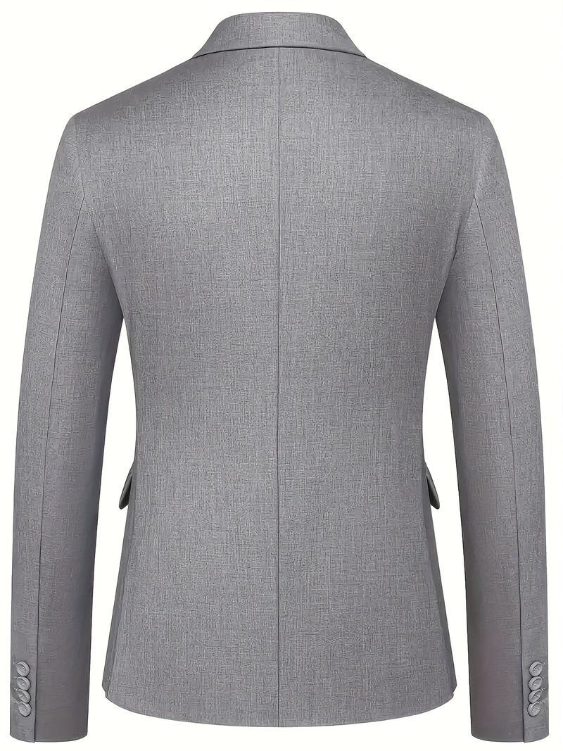 Men's High-End 3pcs Suit Set, Plus Size Men's Suit Set with Pants and Vest.