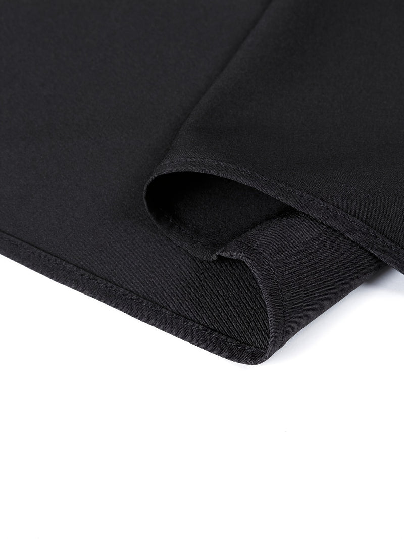 Two-Piece Set of Men's Solid Color Elastic Shirts.