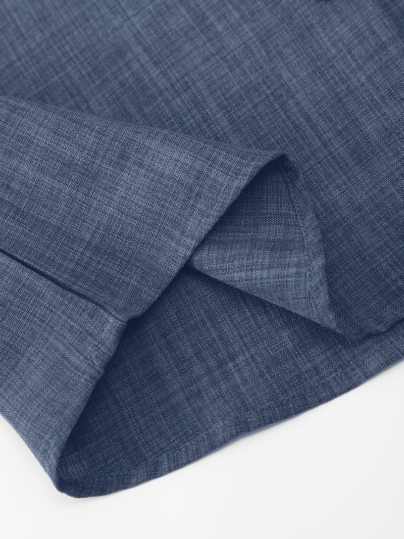 Men's Solid Color Single Patch Pocket Suit Collar Long Sleeve.