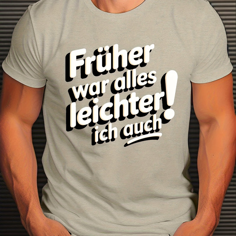 Men’s T-Shirt Playful German nostalgic typography Crinkle.