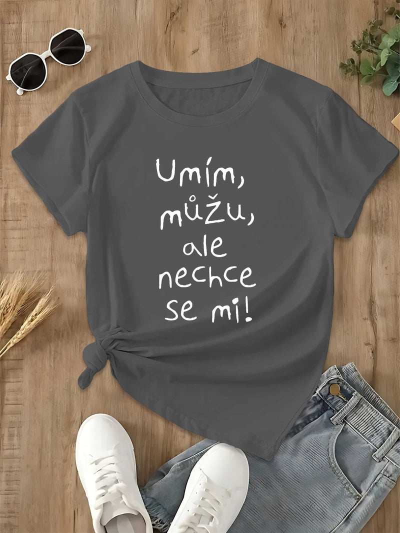 Women's T-Shirt with Short Sleeves.