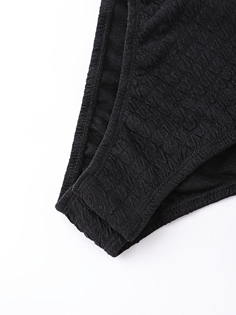 Women’s Black Elegant Sleeveless Waist-Defining Jumpsuit Plus Black And White.