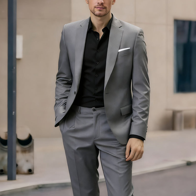 2pcs Classic Suit - Men's Dress Attire.