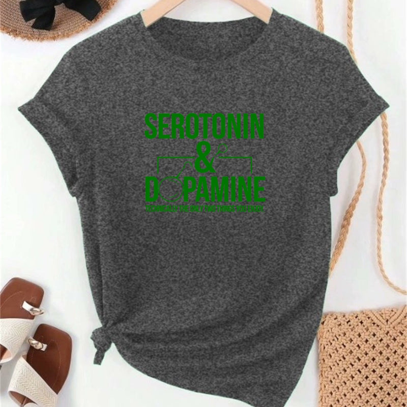 Women's Graphic Summer Casual Short-Sleeve T-Shirt.