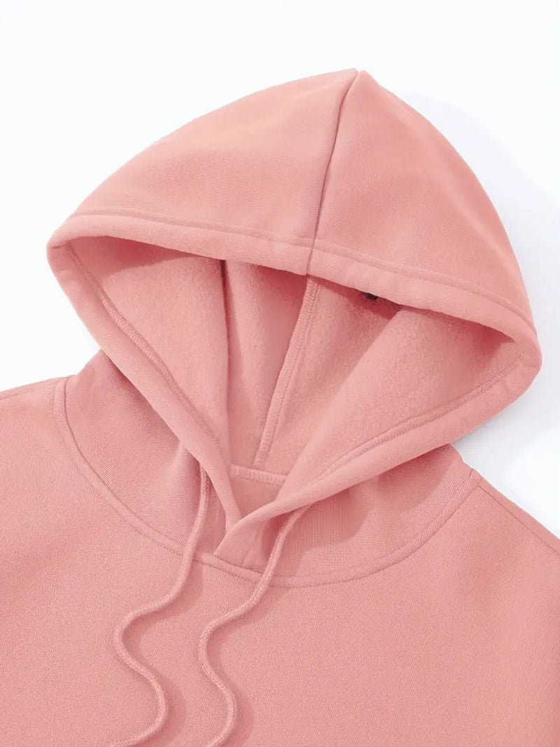 Men's Fashion Slogan Hoodie Four-Piece Set with Drawstring Elastic.