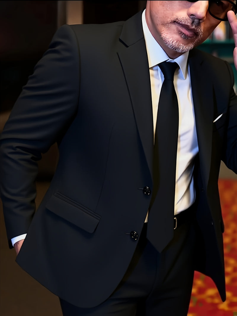 Men's 2pcs Suit Set with Jacket And Trousers.