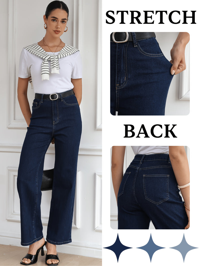 Ladies' Stretch Slim Straight-leg Jeans.