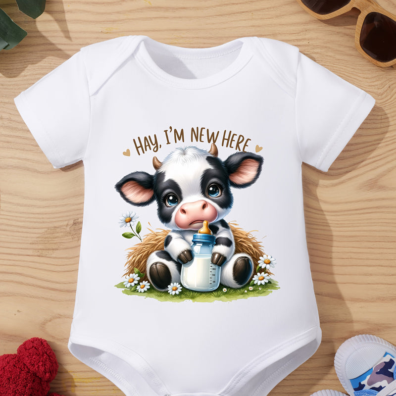 Hi I Am a Newly Cute Calf 100% Newborn Toddler Unisex Spring And Summer.