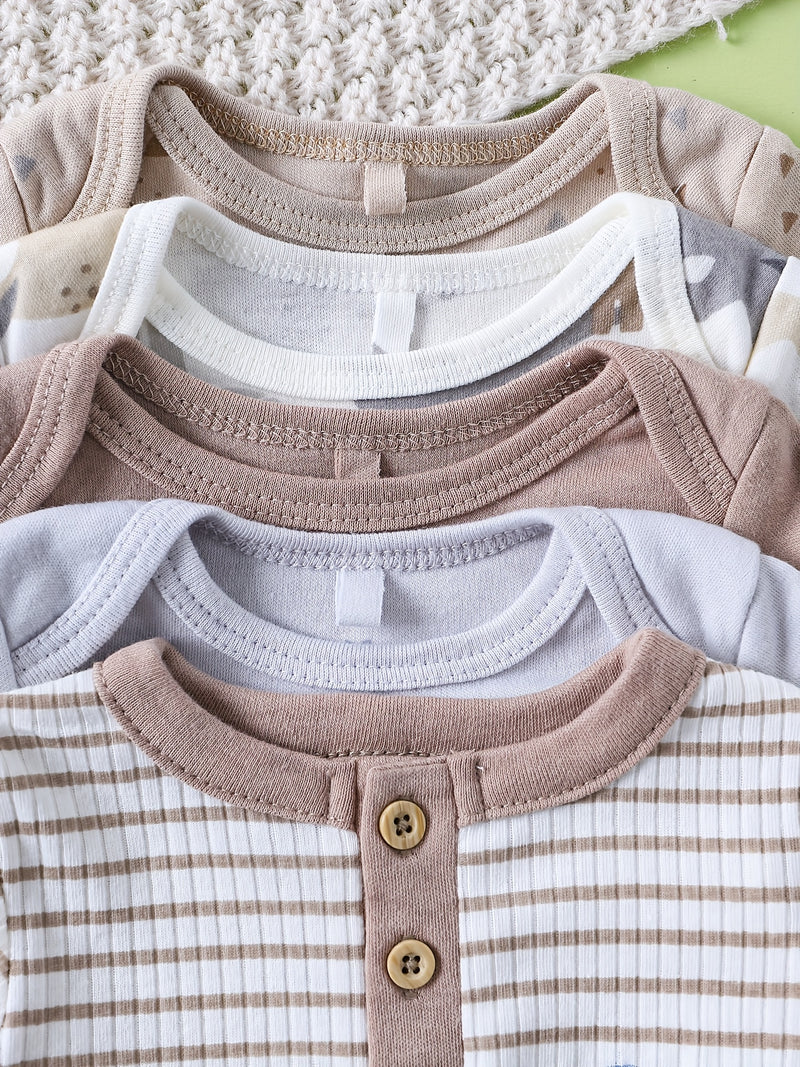 10pcs Spring And Summer Newborn Outfits for Boys And Girls.