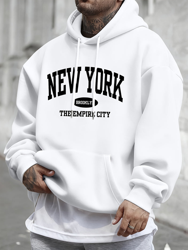 Men's hooded sweatshirt.