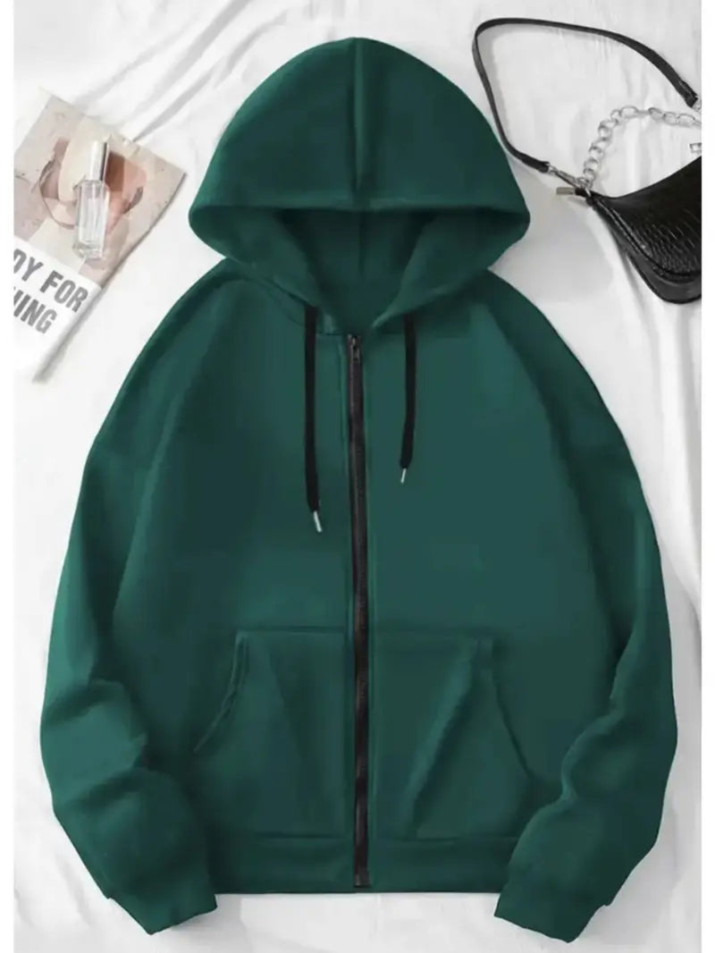 Women's Casual Hoodie with Dog Paw Print Back Design.