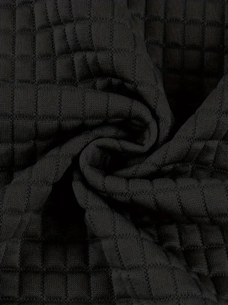 Women's Casual Waffle Zip-Up Hoodie.