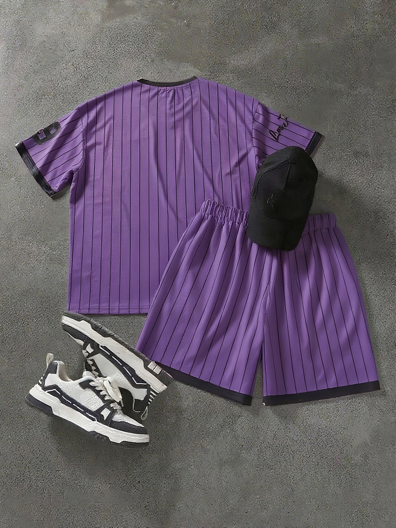 Men's Casual Short Sleeve T-Shirt and Shorts Set.