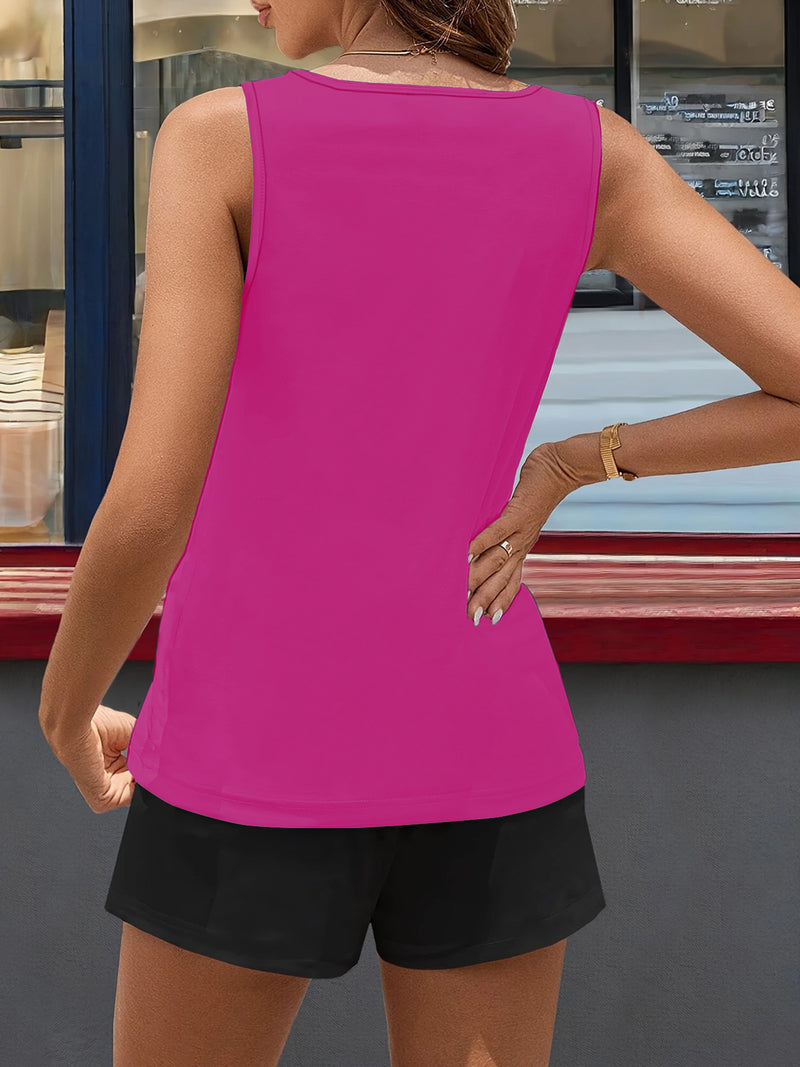 Women's Sportswear Summer Casual Fashion Vest + Shorts Fitness 2pcs Set.