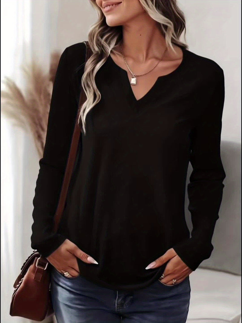 2pcs Autumn/Winter New V-Neck 100% Long Sleeve T-Shirts.