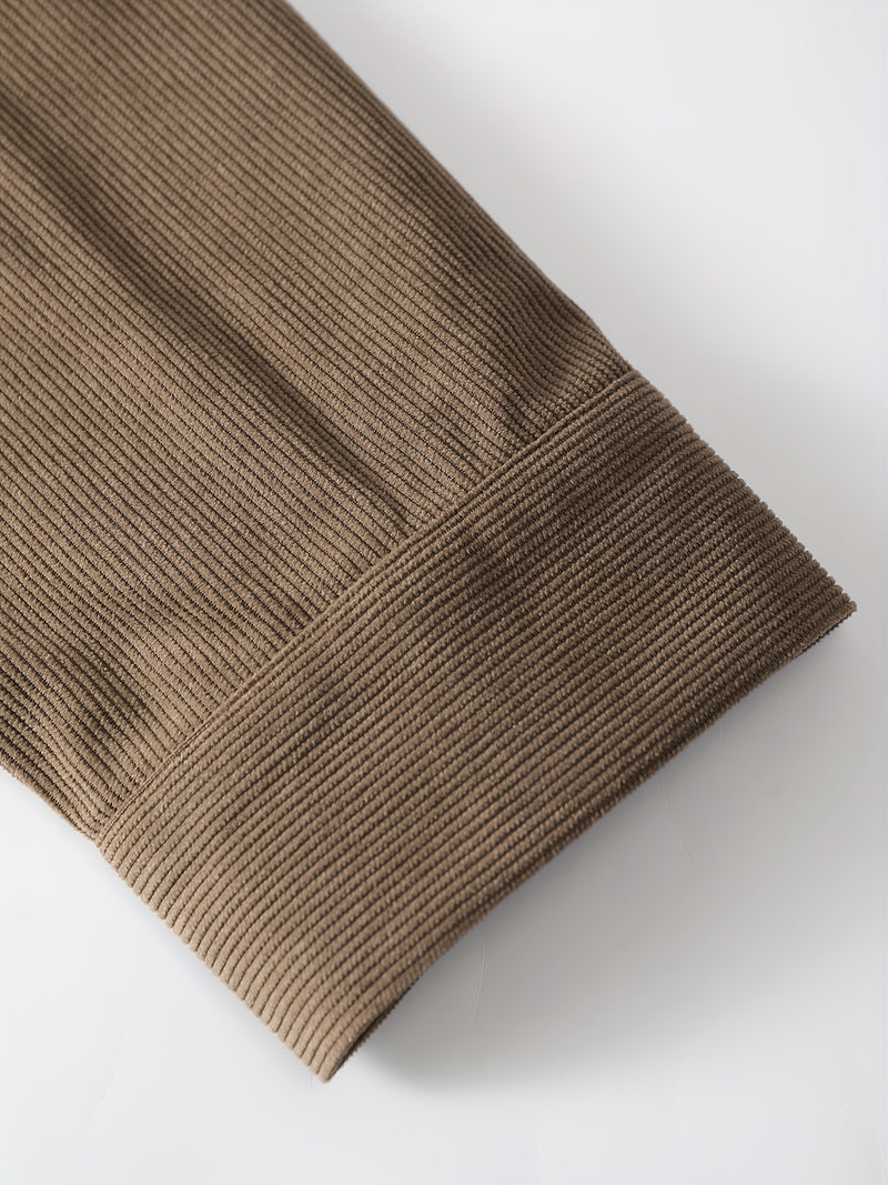 Men's Four-Season Long Sleeve Turn- Collar Double.