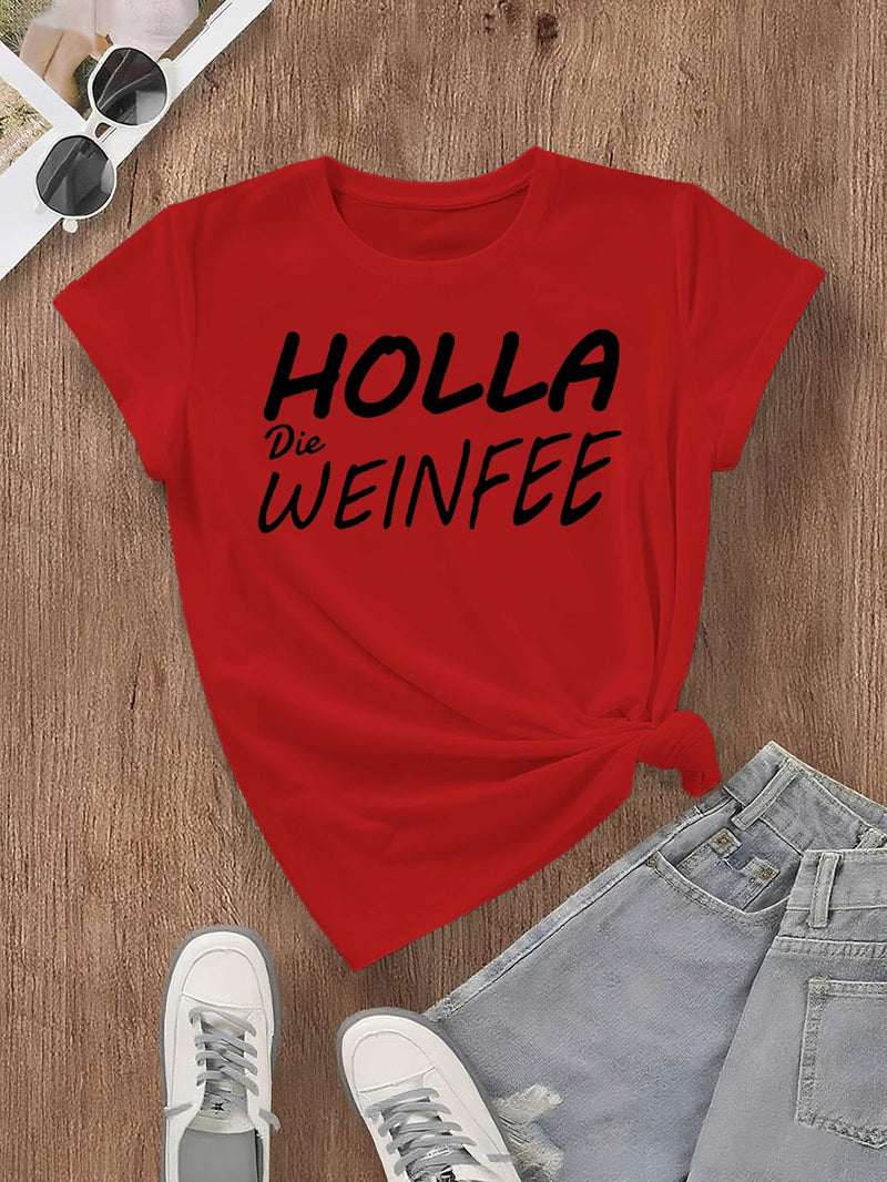 Women's T-Shirt for Christmas, Featuring Short Sleeves.