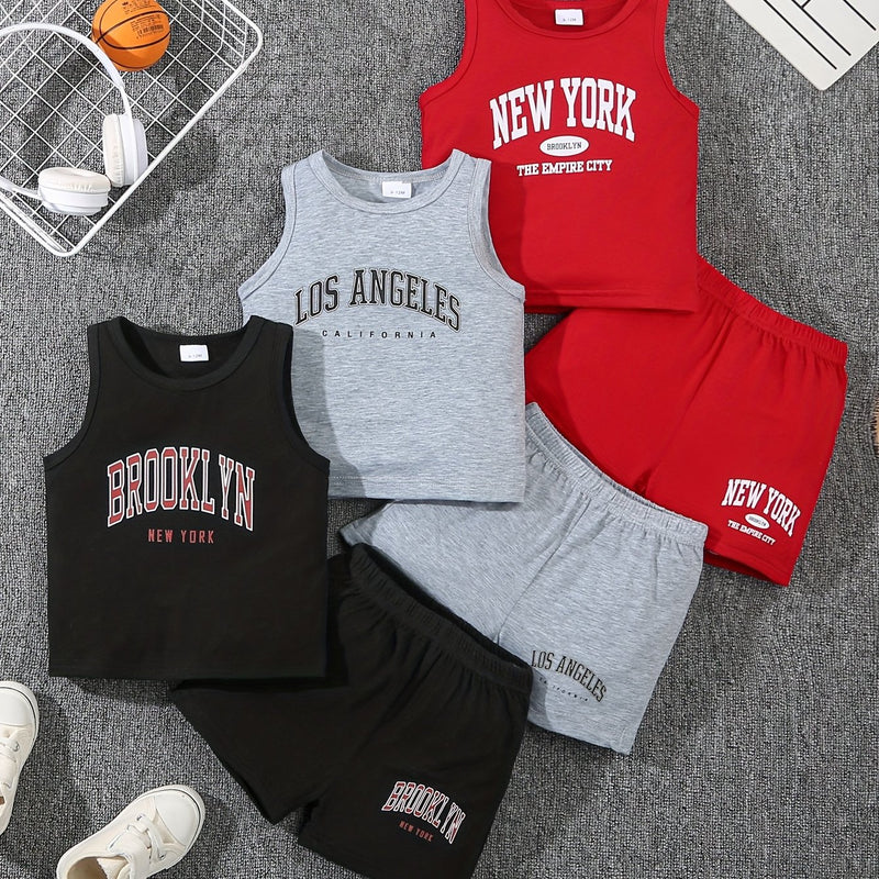 6pcs Set for Baby Boys Featuring a Trendy Summer Outfit.