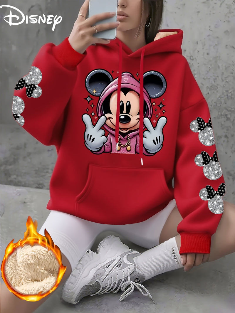 1pc women’s Disney-Licensed Hooded Fleece Sweatshirt.