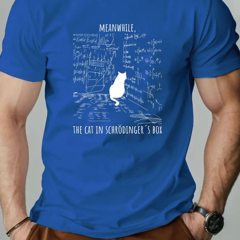 Men's Short-Sleeve T-Shirt with a Kitten Pattern for Summer Casual Wear.