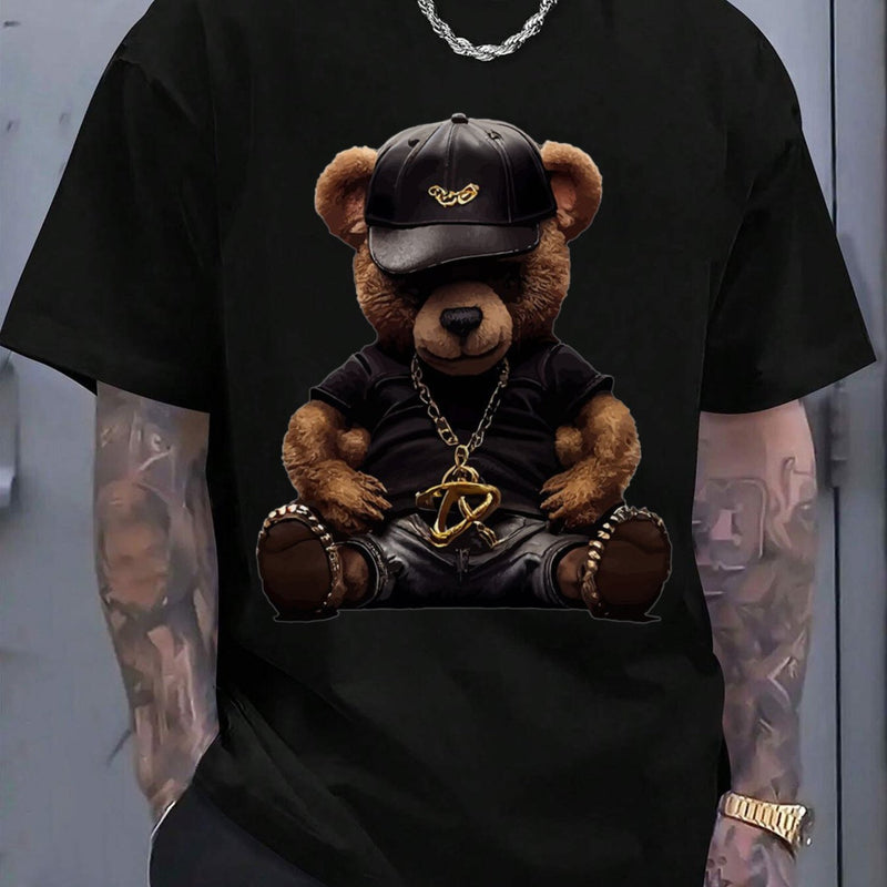 Men’s Black T-Shirt with Short Sleeves.