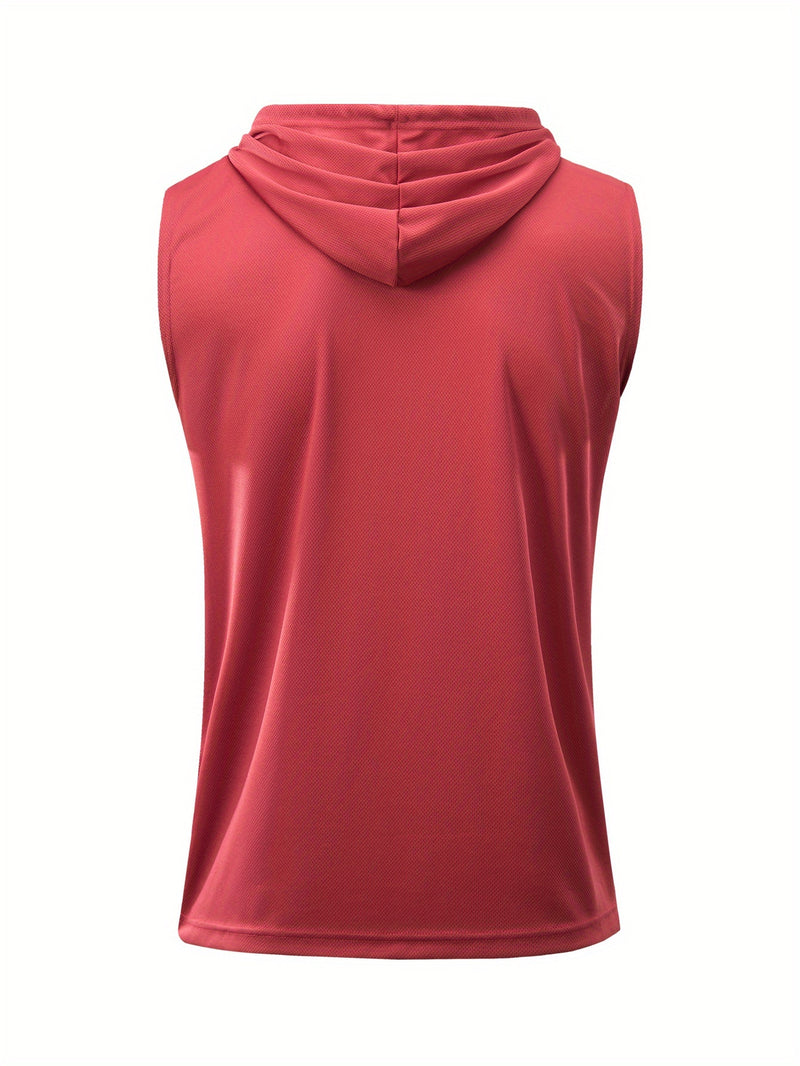 Five-Pack Summer Solid Color Men's Hooded Sweatshirts with Pockets.
