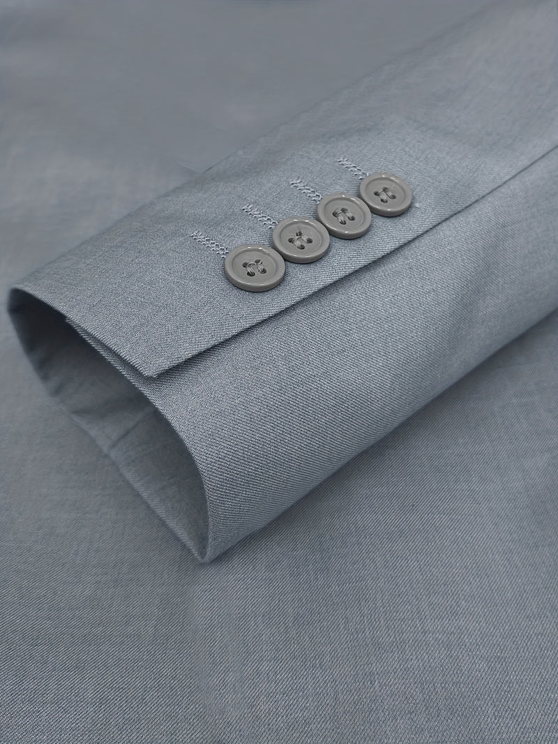 A Men'S Two-Piece Suit Featuring a Easy And Stylish Design.