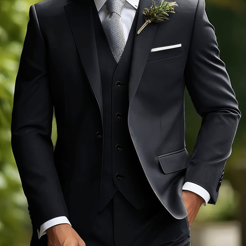 Men's Three-Piece Suit, Large Size, Includes Suit Trousers.