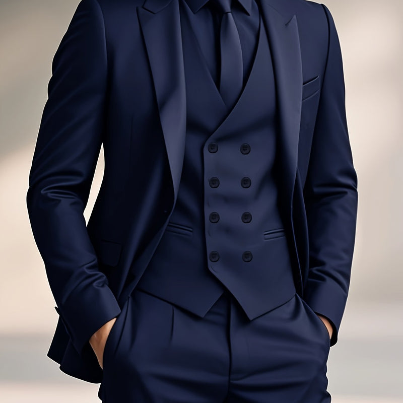 Men's Three-Piece Suit Set Including a Suit.