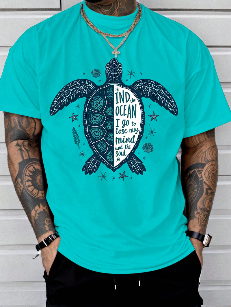 Men's Fashion Short Sleeve Print T-Shirt.