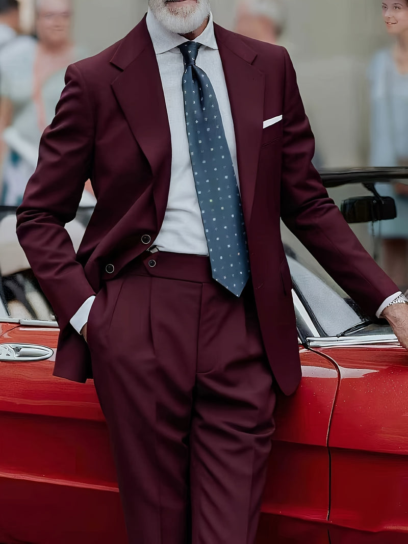 Men'S 2pcs Suit, Including a Blazer And Trousers, Stylish And High-Quality.