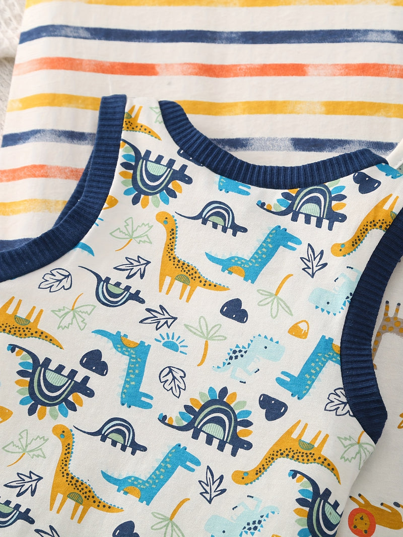 A Summer Comfortable Four-Piece Set Featuring Sleeveless Designs.