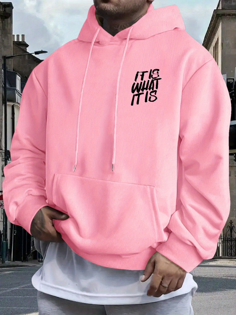 Men's Hooded Printed Sweatshirt.