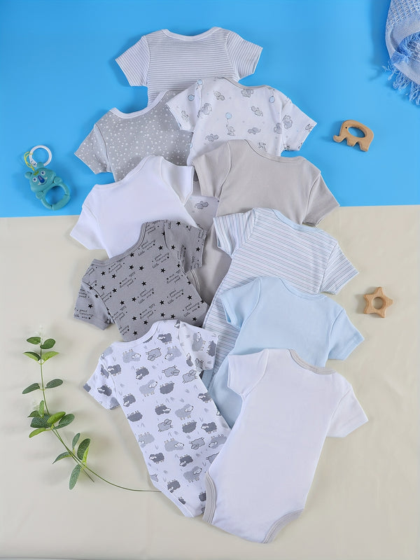 10pcs New Spring/Summer Baby Outfit Set for Boys and Girls.