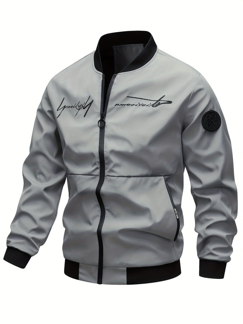 Men'S Casual Versatile Jacket for Young Adults, Stylish Baseball Coat.