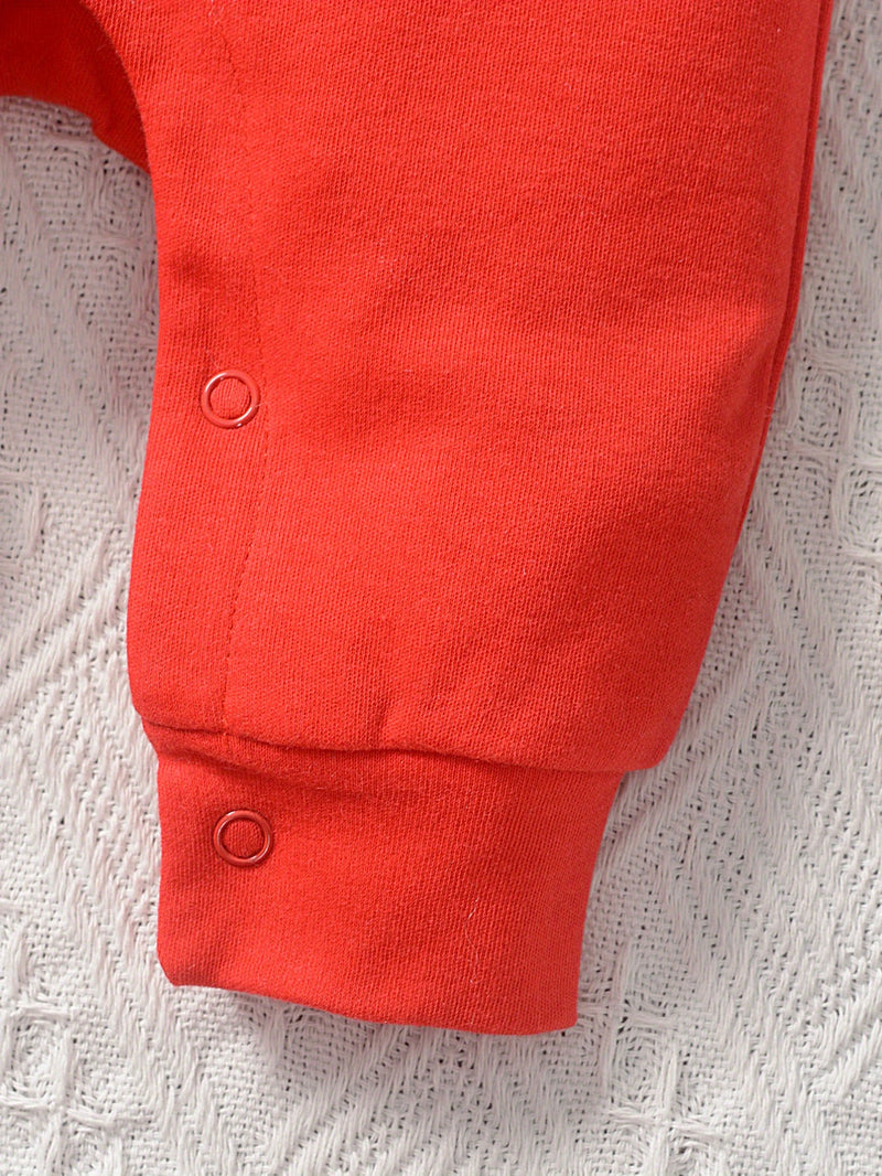 Pure Long-Sleeve Print Bodysuit, Casual Long-Sleeve Jumpsuit for Autumn.