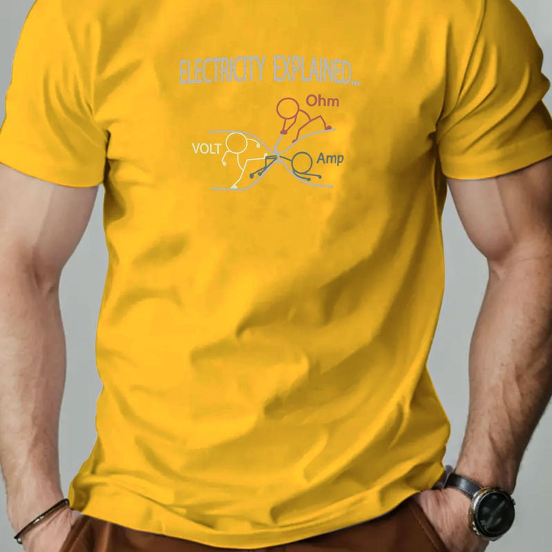 Men's "Electricity Explained" Graphic T-Shirt.