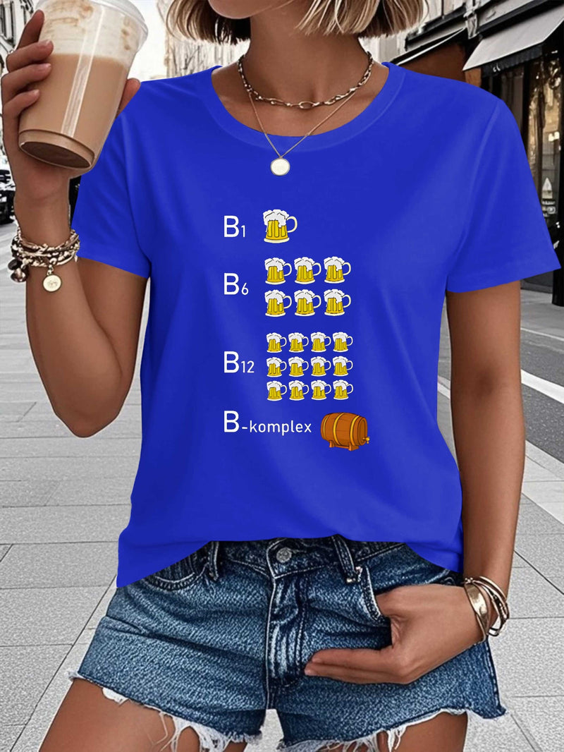 Women's T-Shirt with Short Sleeves.