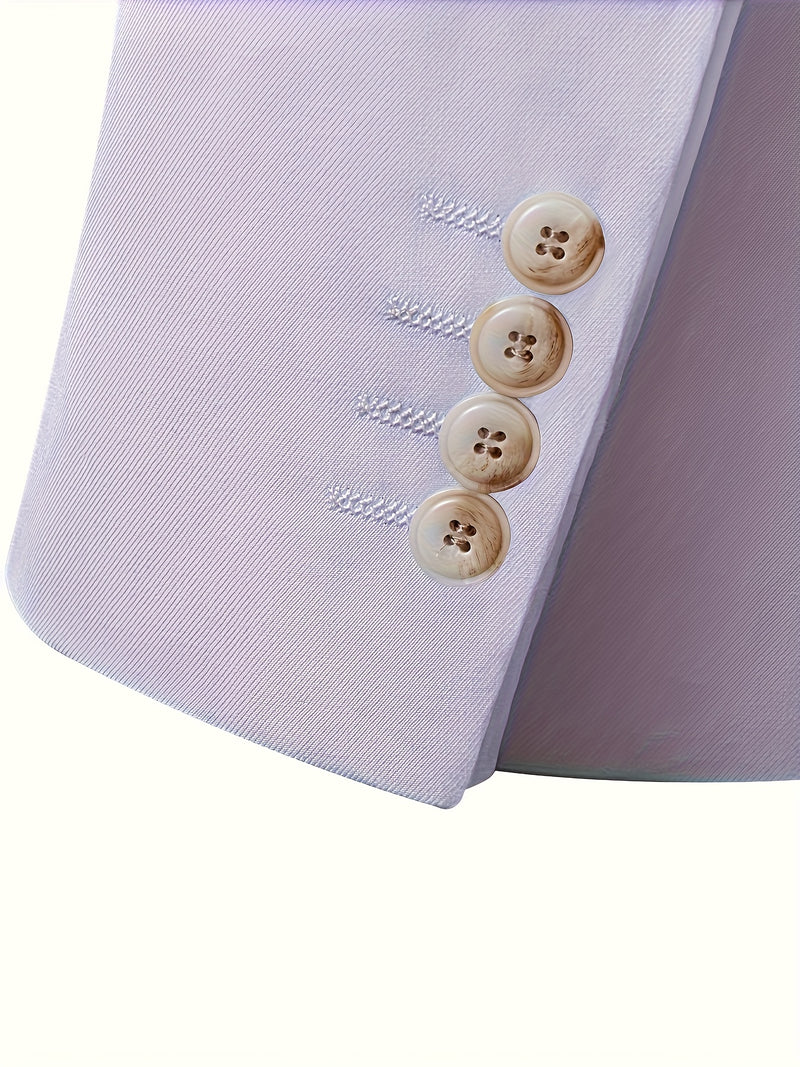 Business Casual 2-Button 3pcs Suit Set.