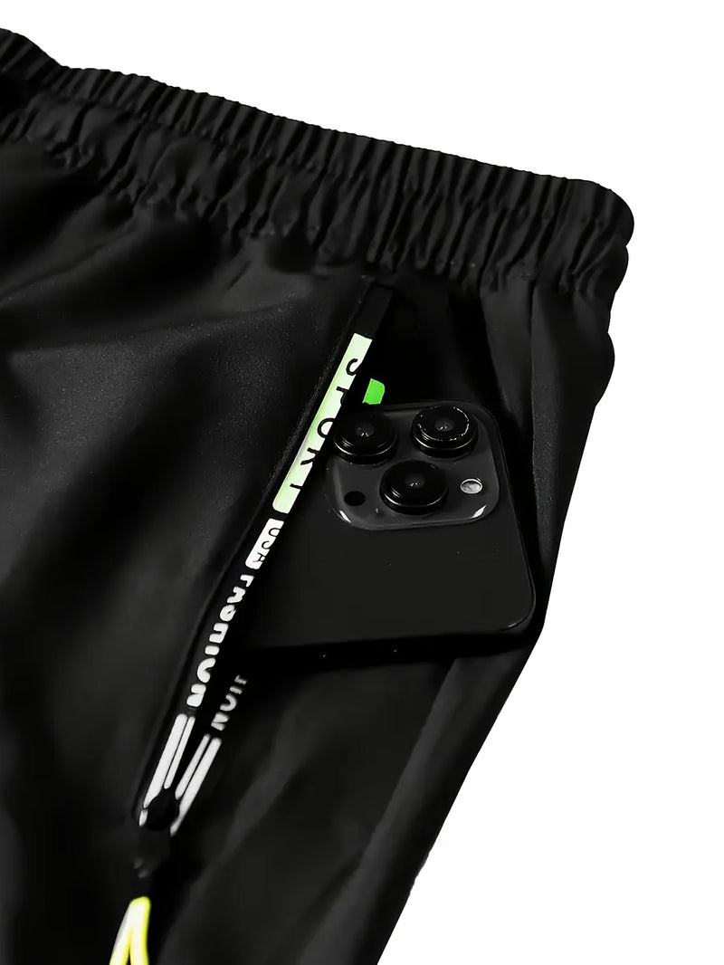 Men's Heavy-Duty Work Pants with Zippered Utility Pockets.