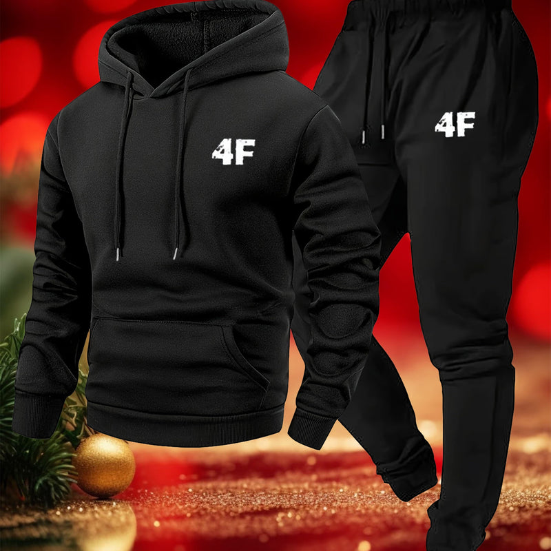 A Two-Piece Set Consisting of a Hoodie And Sweatpants for Men.