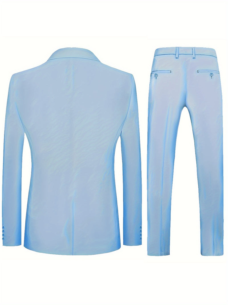 Men's 2pcs Slim-Fit Suit Set.